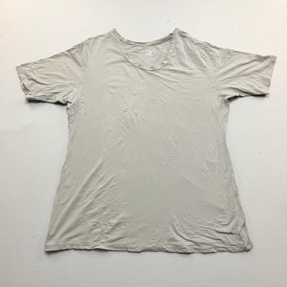 DE COLLECTION T-Shirt Women XX-Large Taupe Gray Excellent Scoop Neck Basic Tee